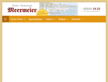 Tablet Screenshot of hotel-restaurant-meermeier.de